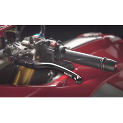 Ducati Set Vibrationsdämpfer Lenkerende, Aluminium, schwarz,- Streetfighter V4 / S / Panigale V2