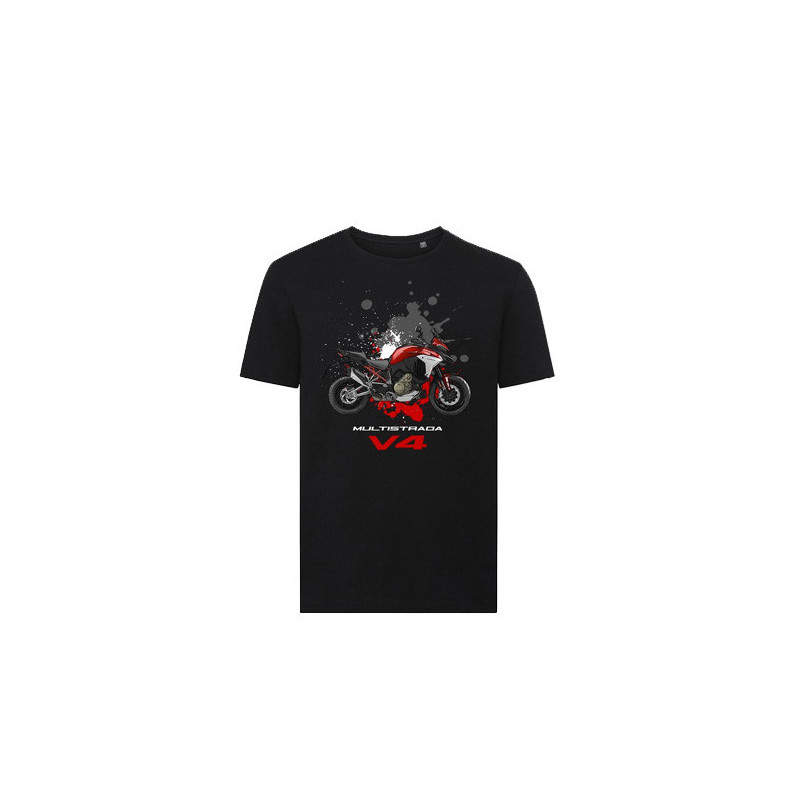 T-shirt XXL Ducati Multistrada V4 Red Drawing Style TS-DUC-036