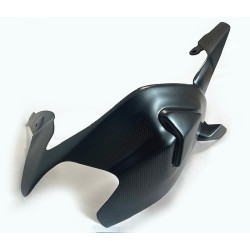 Carbon matt Schwingenschutz mit Kettenschutz oben und unten 3 Teile in einem 1 Teil zusammen.