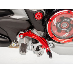 Fußbremshebel + Schalthebel mit exzentrischen Pins aus Alu gefräst Multistrada V4