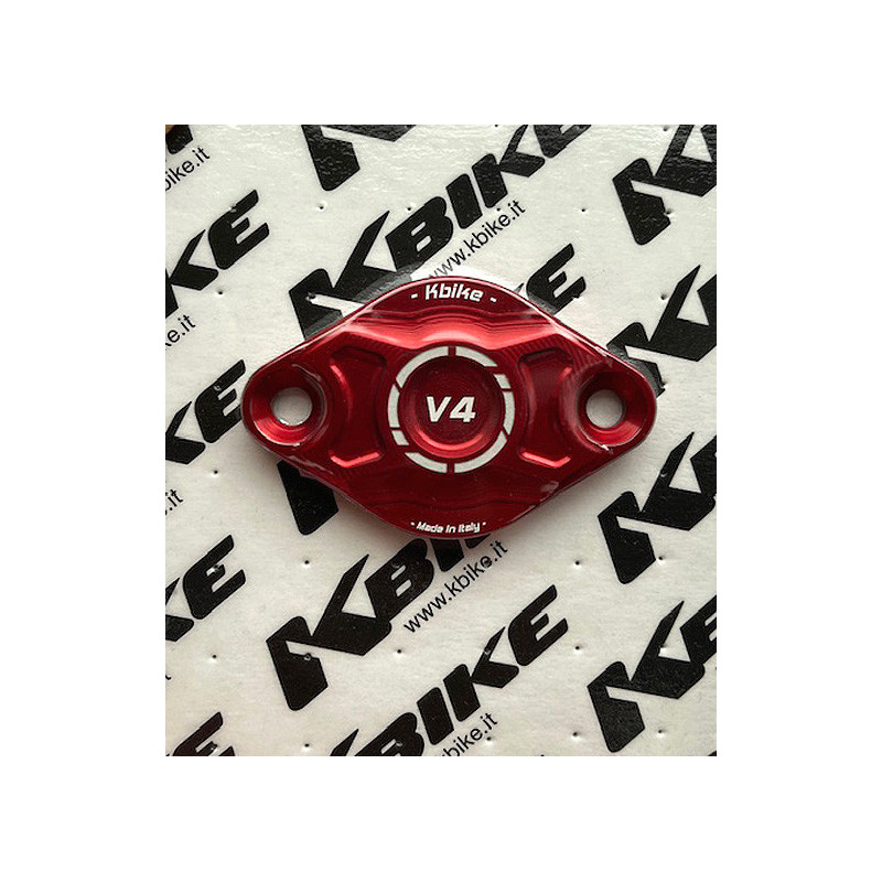 Kbike CF06R Kleines Deckelchen Rot auf Lichtmaschinendeckel linke Motorseite aus Alu gefräst V4