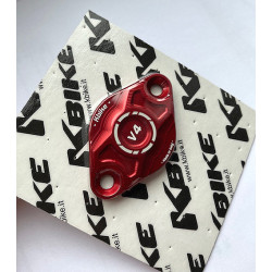 Kbike CF06R Kleines Deckelchen Rot auf Lichtmaschinendeckel linke Motorseite aus Alu gefräst V4