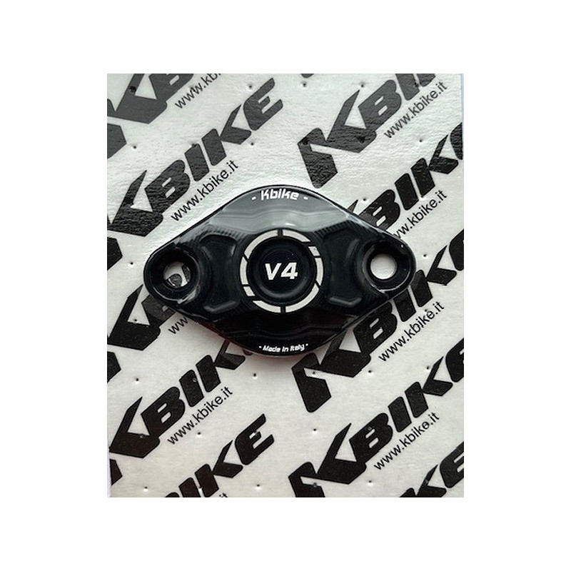 Kbike CF06B Kleines Deckelchen Schwarz auf Lichtmaschinendeckel linke Motorseite aus Alu gefräst V4