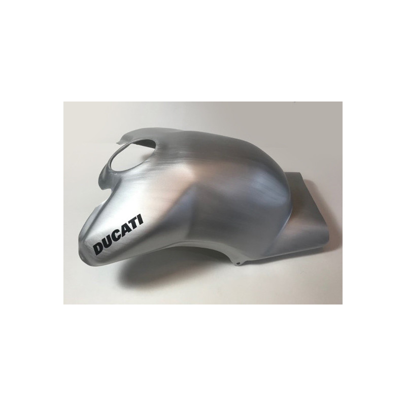 Tankhaube lackiert im Alu gebürstet look Streetfighter V4 + Panigale V4 mit Aufkleber